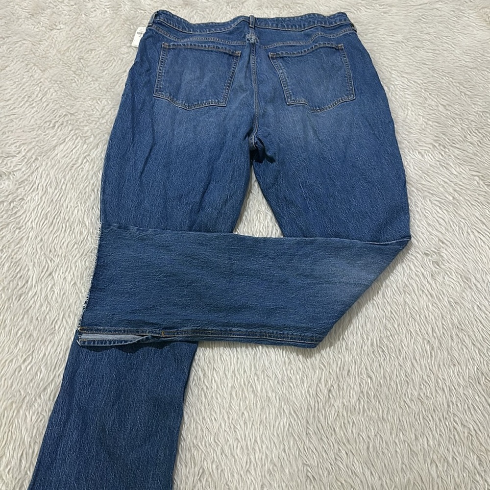 Old navy extra high rise kicker boot cut distressed blue denim jeans size 18T - Picture 8 of 9